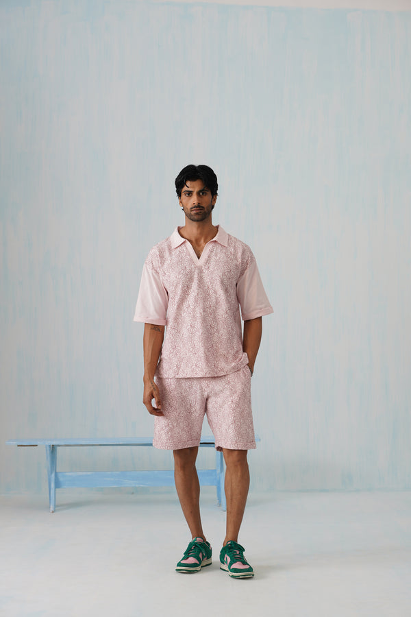 Shady Blooms Cotton Knit Co-ord Set