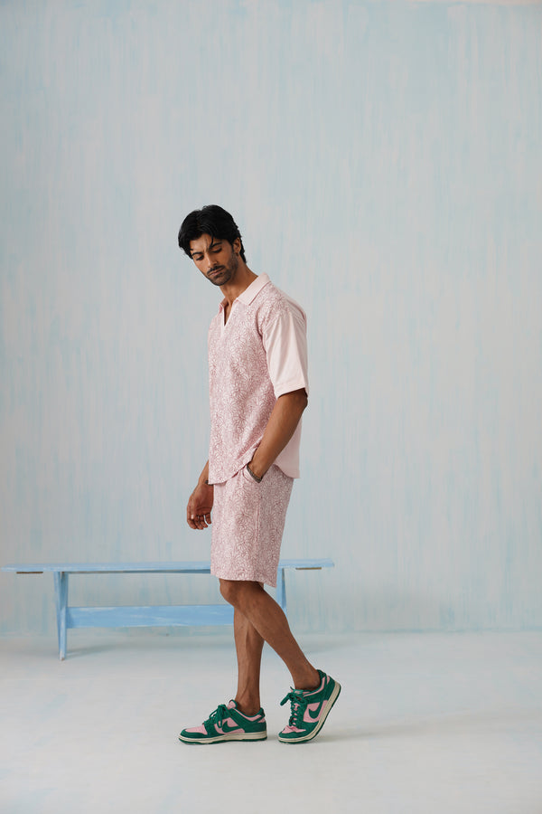 Shady Blooms Cotton Knit Co-ord Set