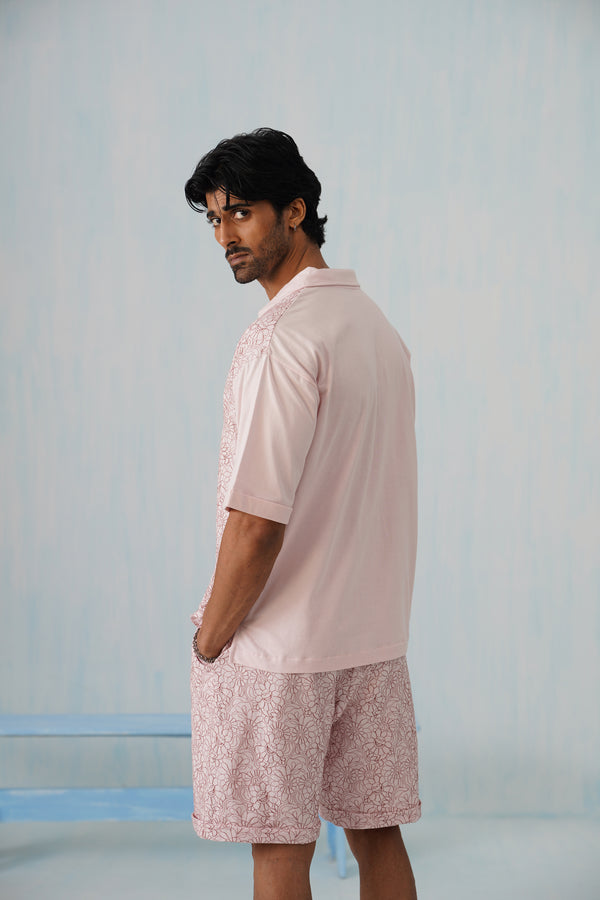 Shady Blooms Cotton Knit Shorts