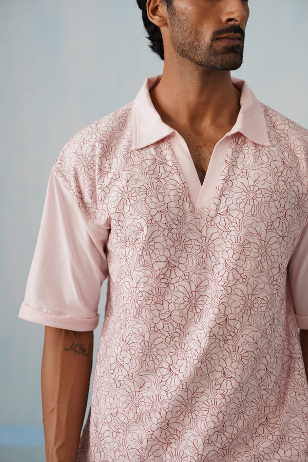 Shady Blooms Cotton Knit Co-ord Set (Dark Green)