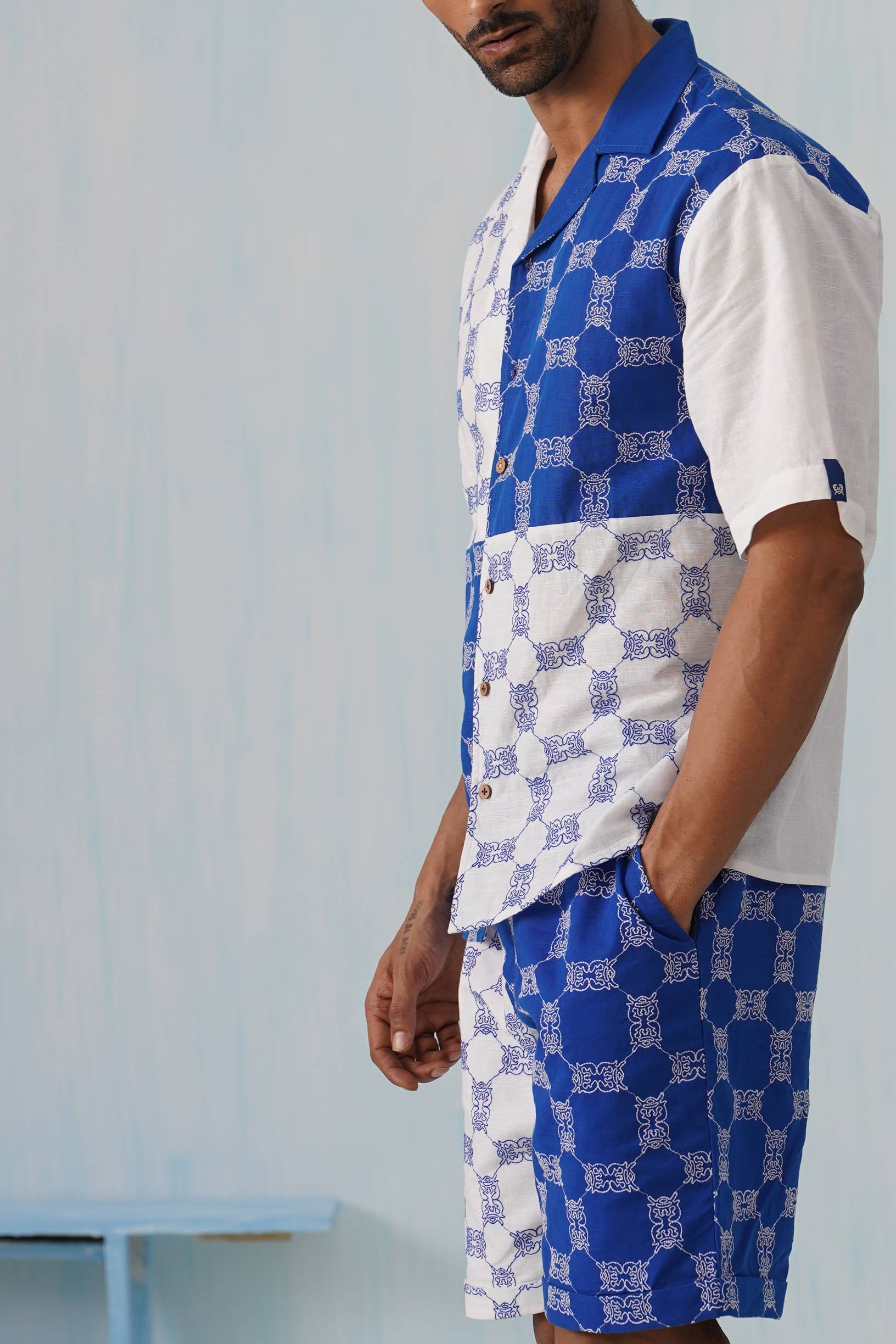 Knotty Krabs (Linen) Co-ord Set - Surf & Foam