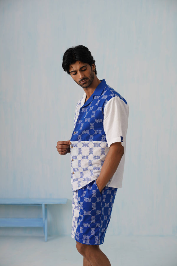 Knotty Krabs (Linen) Shirt - Surf & Foam