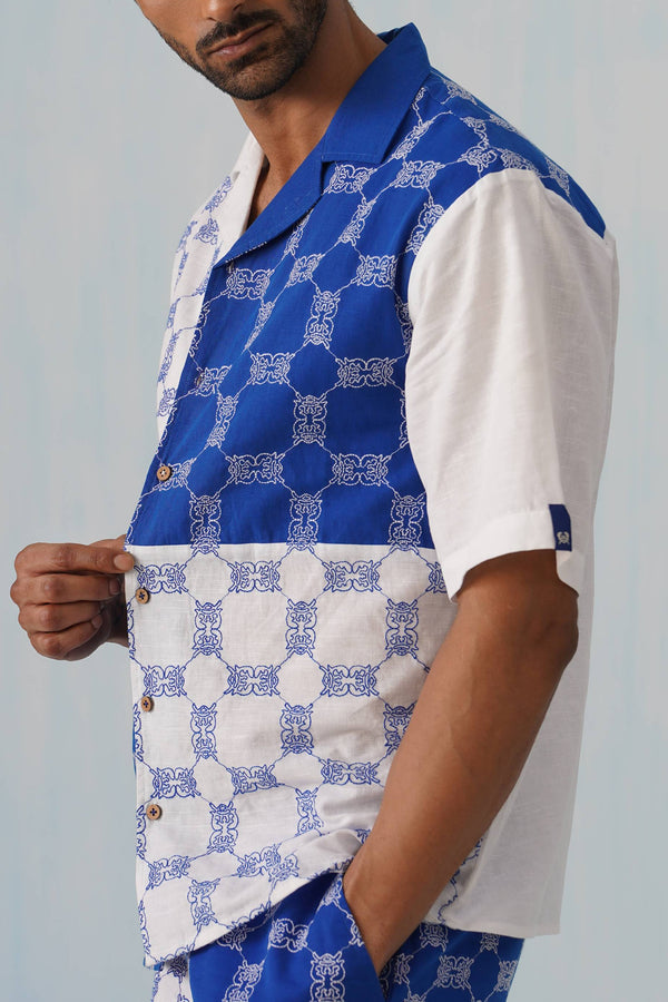 Knotty Krabs (Linen) Shirt - Surf & Foam