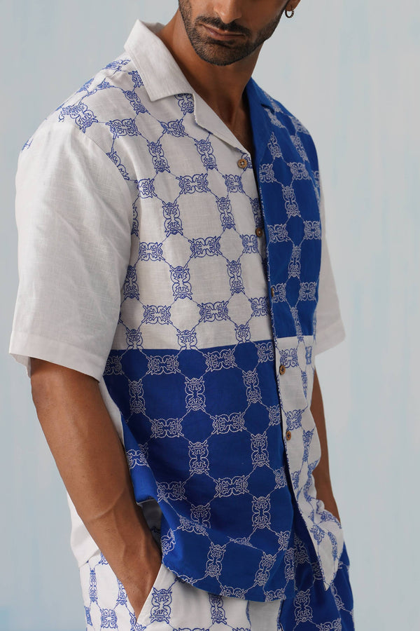 Knotty Krabs (Linen) Shirt - Surf & Foam