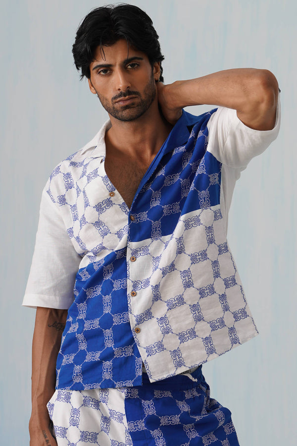 Knotty Krabs (Linen) Shirt - Surf & Foam