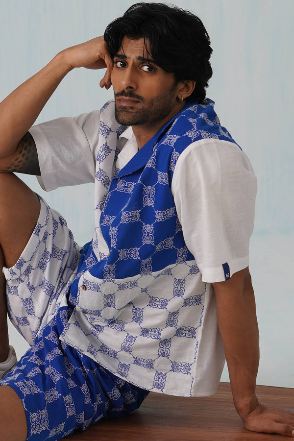 Knotty Krabs (Linen) Shirt - Surf & Foam