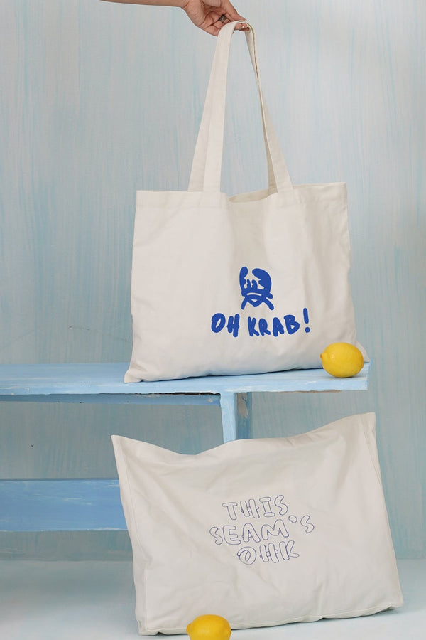 High & Tide Tote (Unisex) - Deep Sea Blue Embroidery