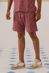 Shady Blooms Cotton Knit Shorts