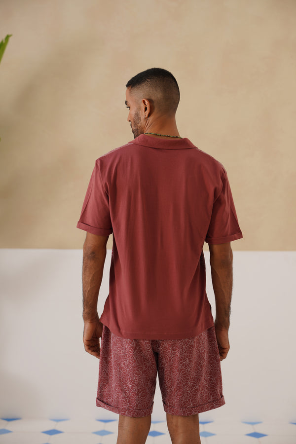 Shady Blooms Cotton Knit T-Shirt