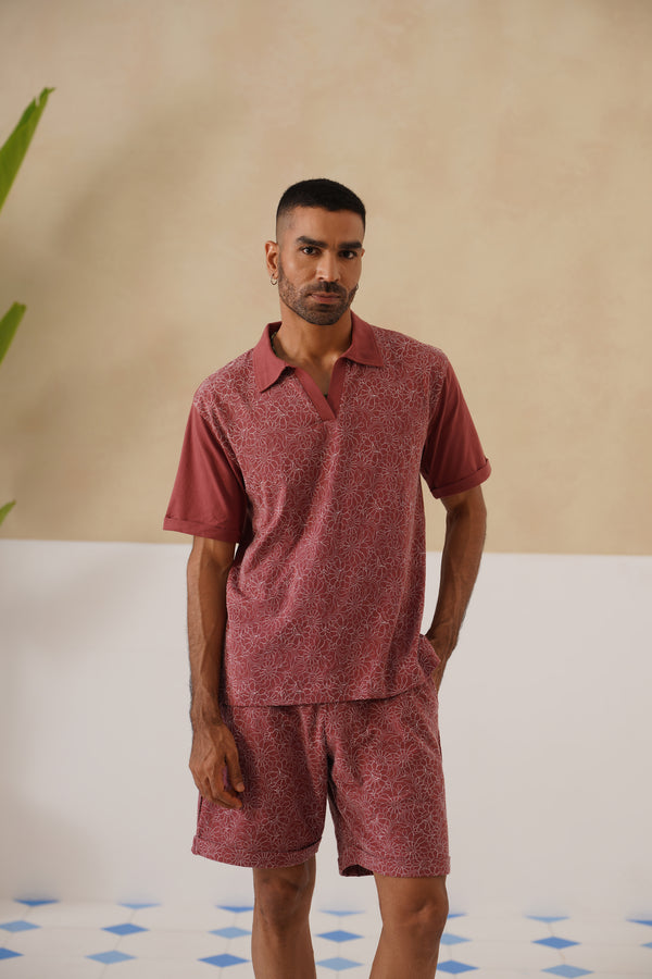 Shady Blooms Cotton Knit T-Shirt