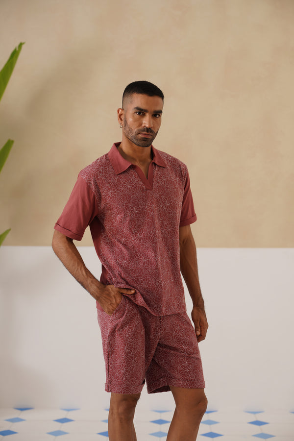 Shady Blooms Cotton Knit T-Shirt