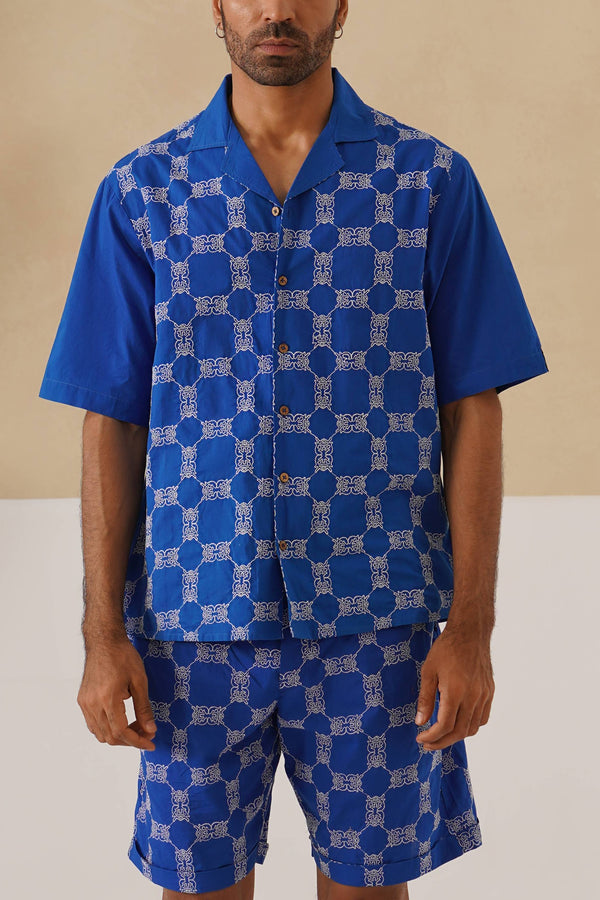 Knotty Krabs (Cotton) Co-ord Set - Deep Sea (Blue)