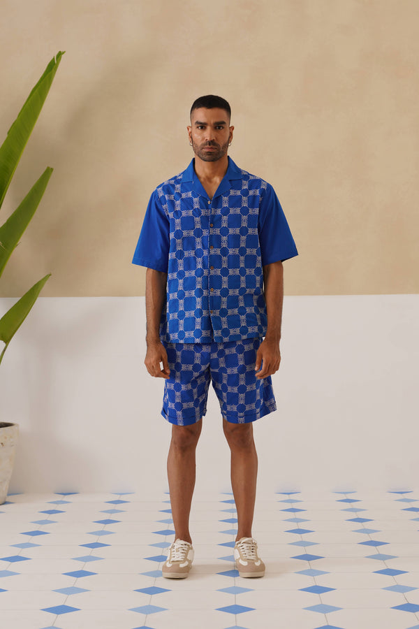 Knotty Krabs (Cotton) Co-ord Set - Deep Sea (Blue)