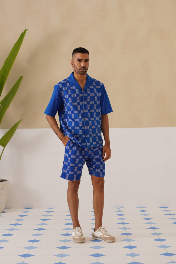 Knotty Krabs (Cotton) Co-ord Set - Deep Sea (Blue)