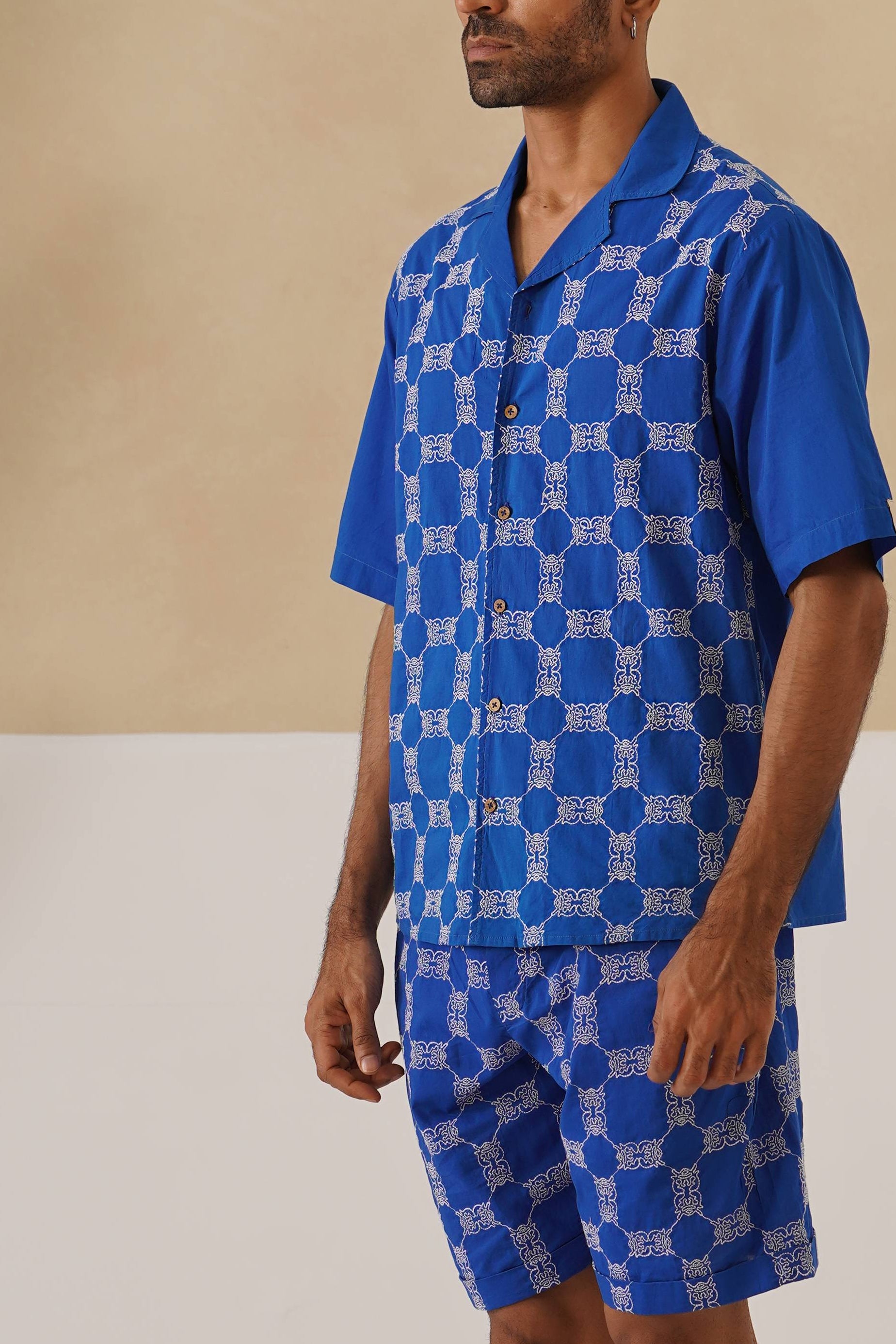 Knotty Krabs (Cotton) Co-ord Set - Deep Sea (Blue)