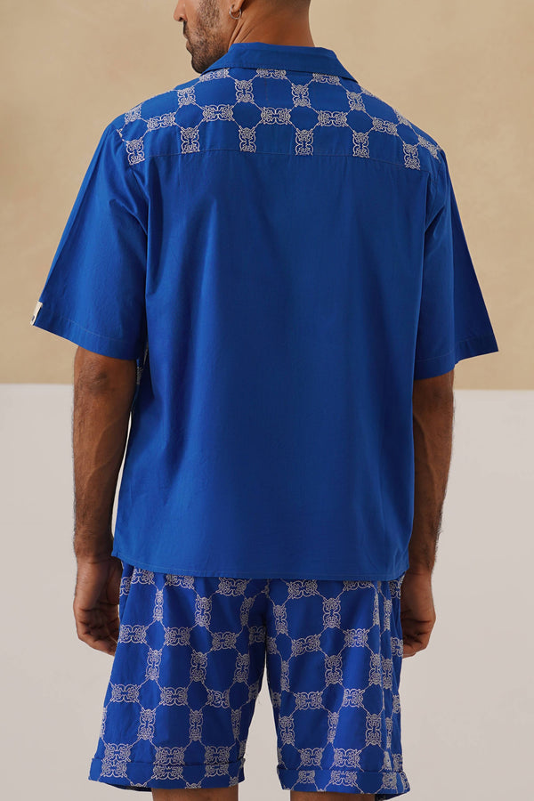 Knotty Krabs (Cotton) Co-ord Set - Deep Sea (Blue)