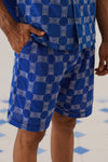 Knotty Krabs (Cotton) Shorts - Deep Sea (Blue)