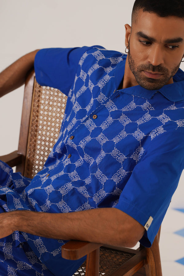 Knotty Krabs (Cotton) Shirt - Deep Sea (Blue)