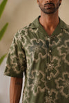 Tide & Bloom Cotton Shirt (Olive Green)