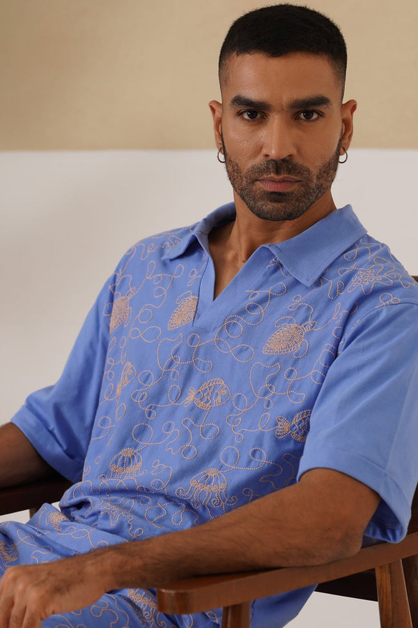 Reef Rider Cotton Knit T-Shirt (Midnight Black)