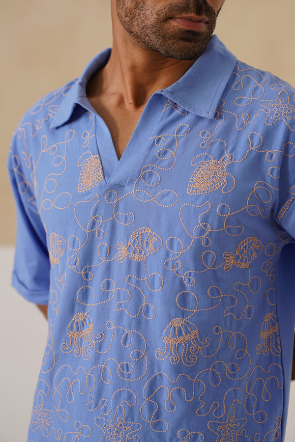 Reef Rider Cotton Knit T-Shirt (Midnight Black)