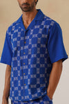 Knotty Krabs (Linen) Shirt - Deep Sea (Blue)