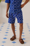 Knotty Krabs (Linen) Shorts - Deep Sea (Blue)