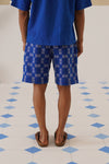 Knotty Krabs (Linen) Shorts - Deep Sea (Blue)
