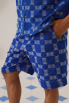 Knotty Krabs (Linen) Shorts - Deep Sea (Blue)