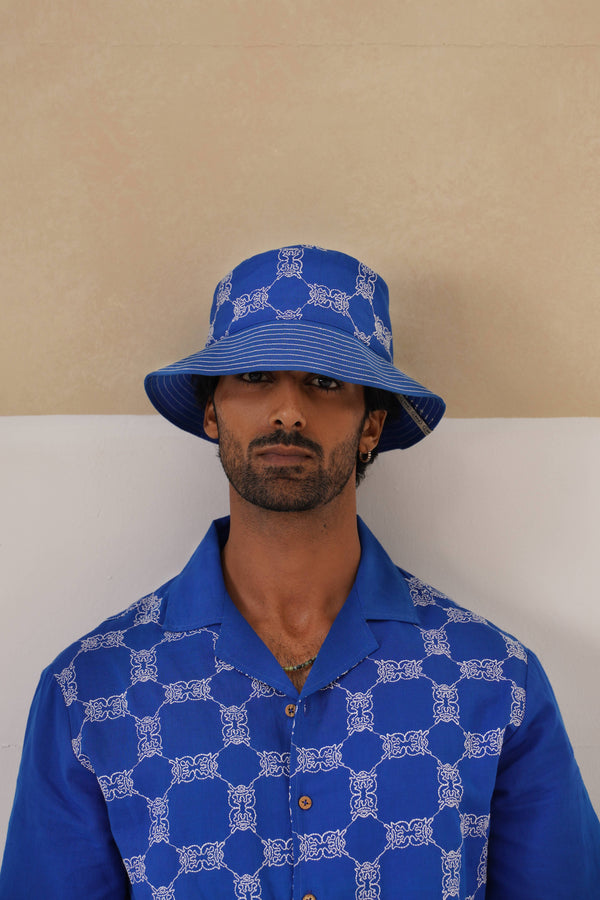 Knotty Krabs (Linen) Shirt - Deep Sea (Blue)