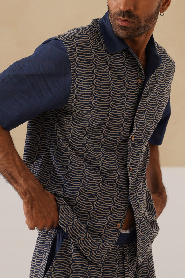 Midnight Current Cotton Shirt