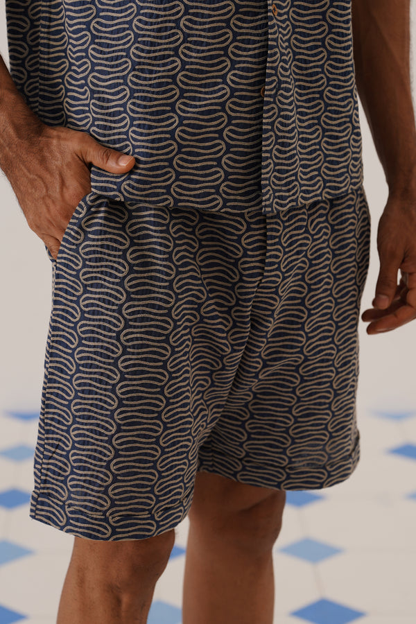 Midnight Current Cotton Shorts