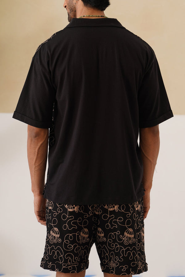 Reef Rider Cotton Knit Co-ord Set (Dark Indigo)