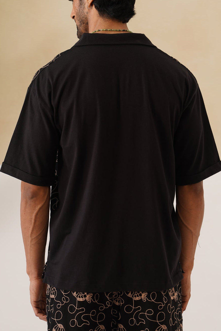 Reef Rider Cotton Knit T-Shirt (Midnight Black)
