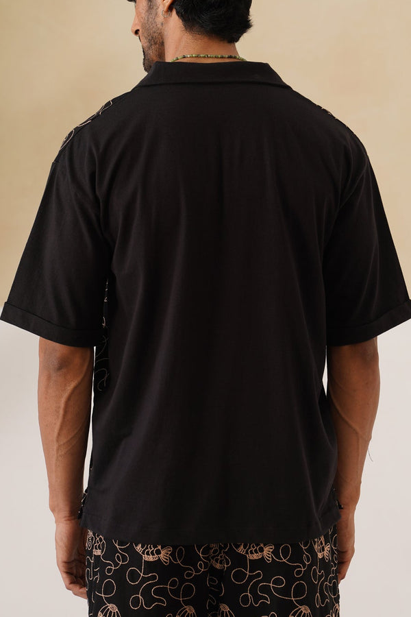 Reef Rider Cotton Knit T-Shirt (Midnight Black)