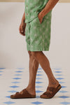 Solar Bloom Cotton Shorts