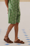 Solar Bloom Cotton Shorts