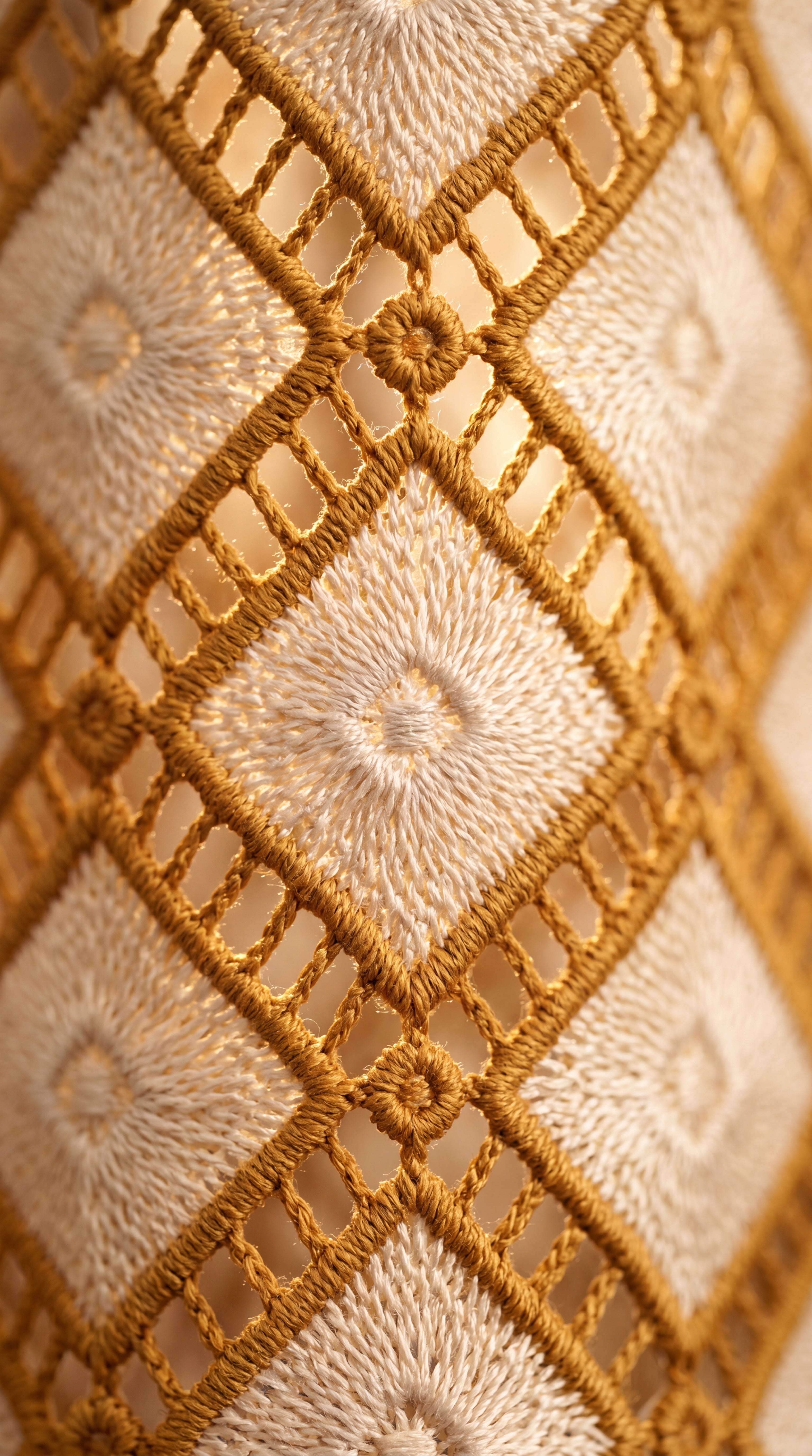 SOLANA LATTICE GUIPURE SHIRT - DUNE GOLD