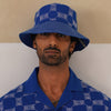 Krab Shack Bucket Hat (Unisex) - Cotton Linen (Deep Sea - Blue)