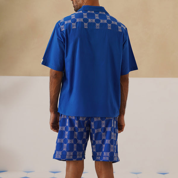 Knotty Krabs (Cotton) Co-ord Set - Deep Sea (Blue)