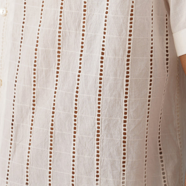 Step & Stripe 100 % Cotton Shirt (Sky Blue)