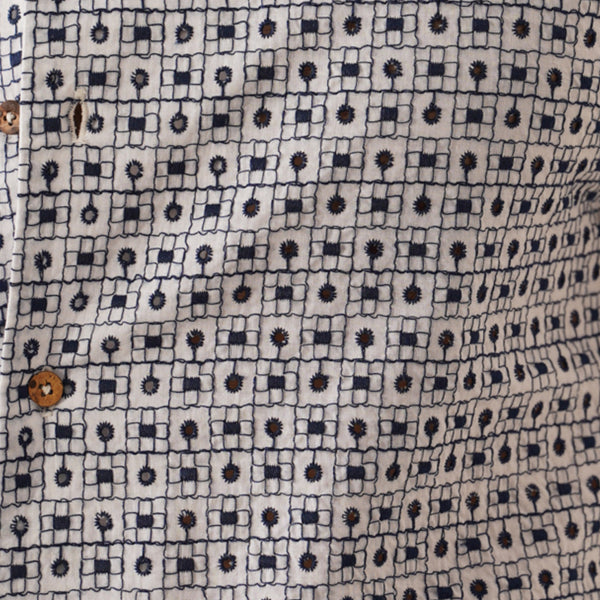 Solar Grid Cotton Shirt