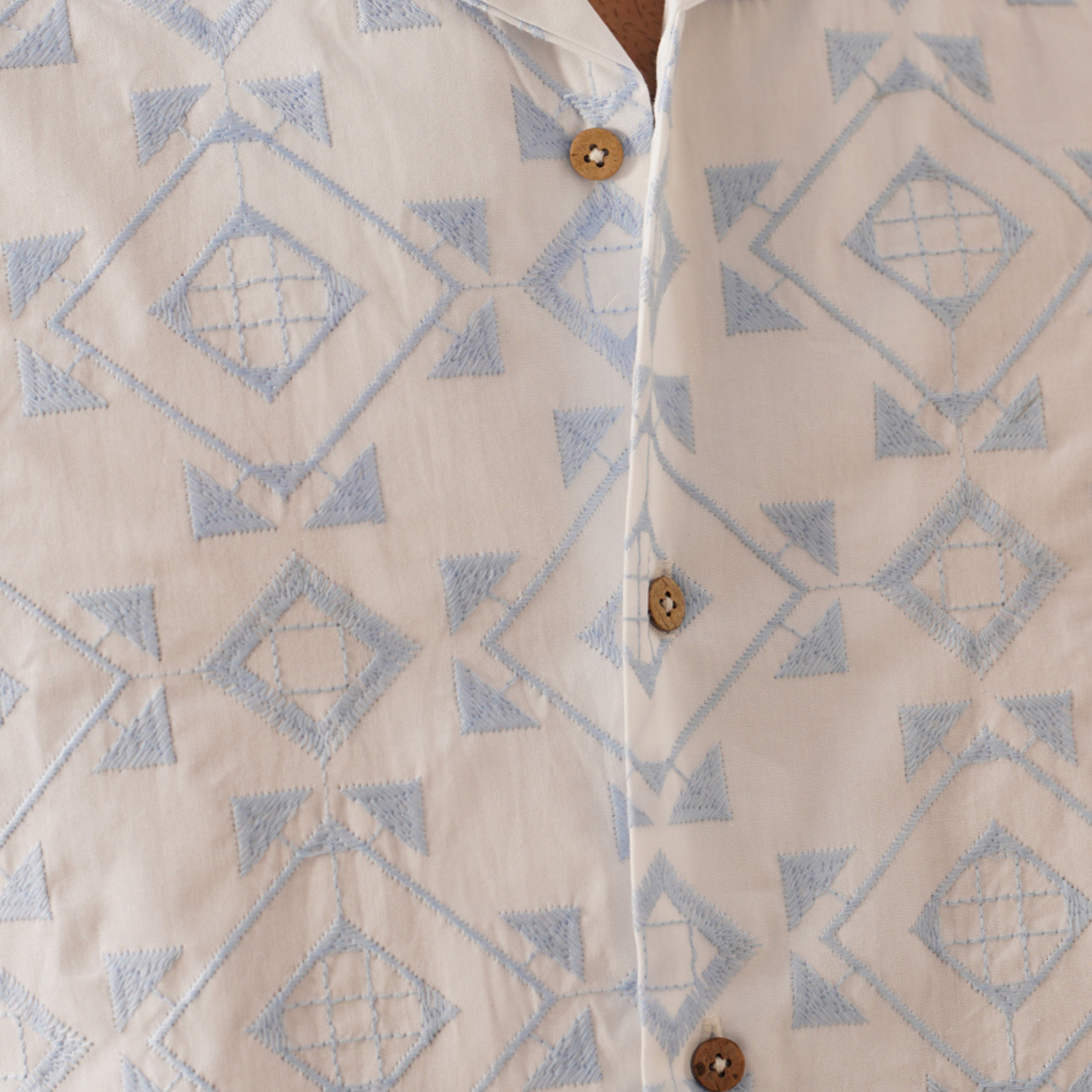 Frosted Geometry Cotton Shirt
