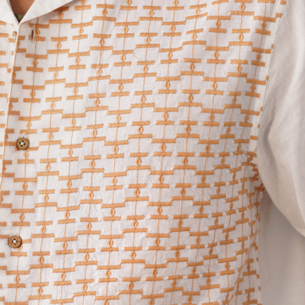 Amber Grid Cotton Shirt
