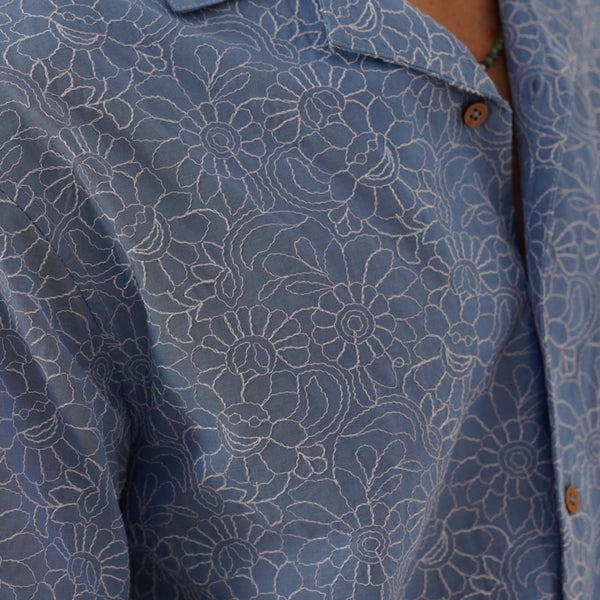 Azure Blooms Cotton Co-ord Set