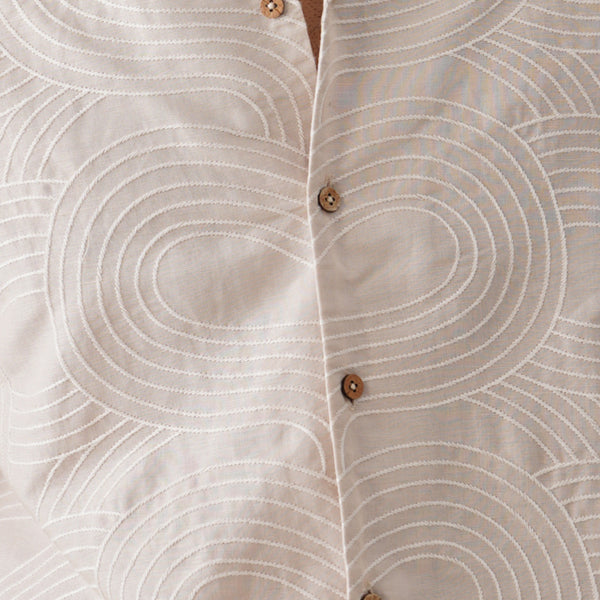 Dune Ripple Cotton Linen Shirt