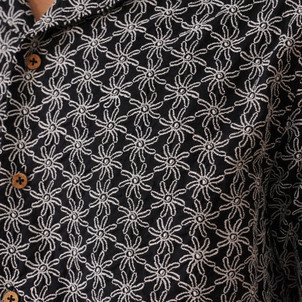 Midnight Bloom Cotton Shirt