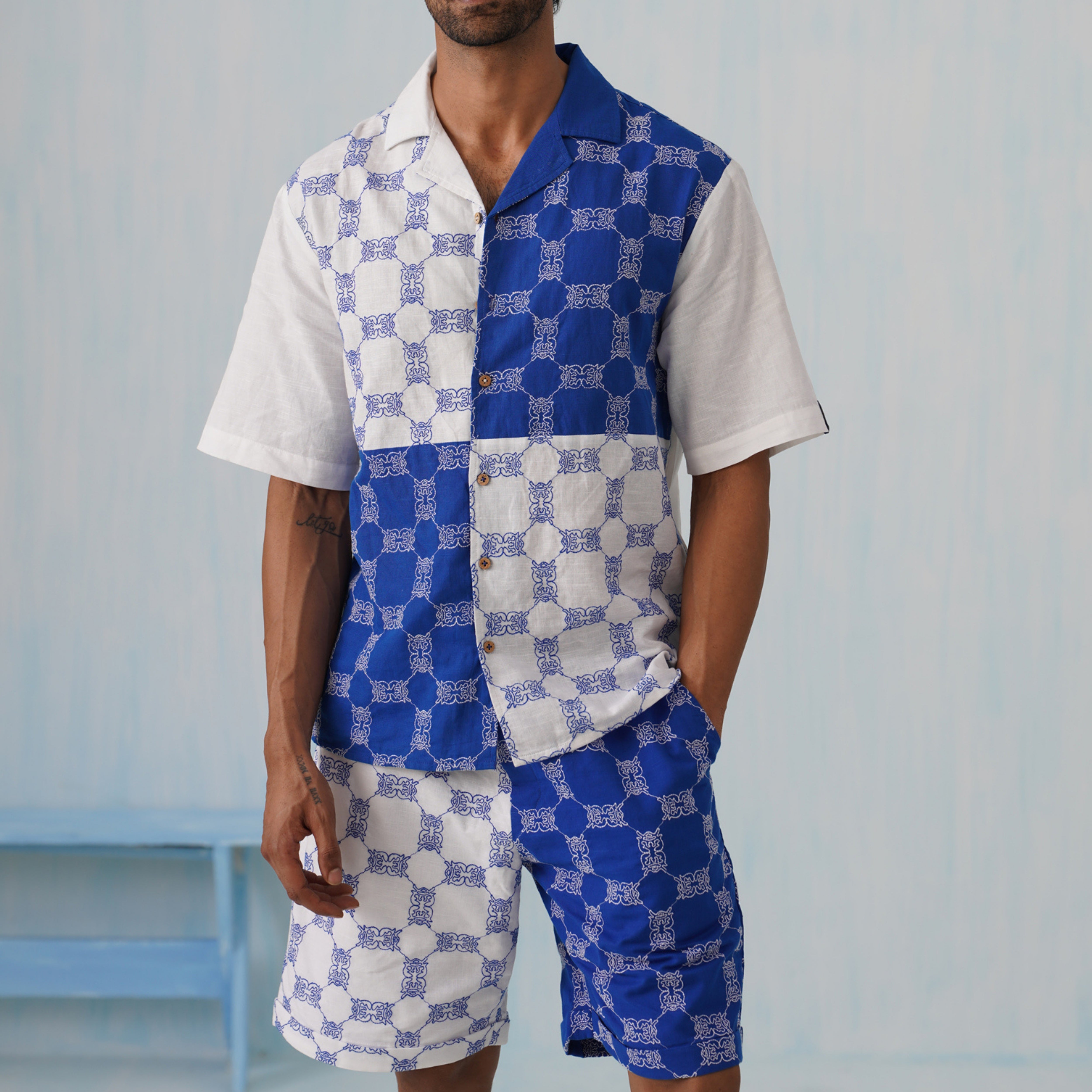Knotty Krabs (Linen) Co-ord Set - Surf & Foam