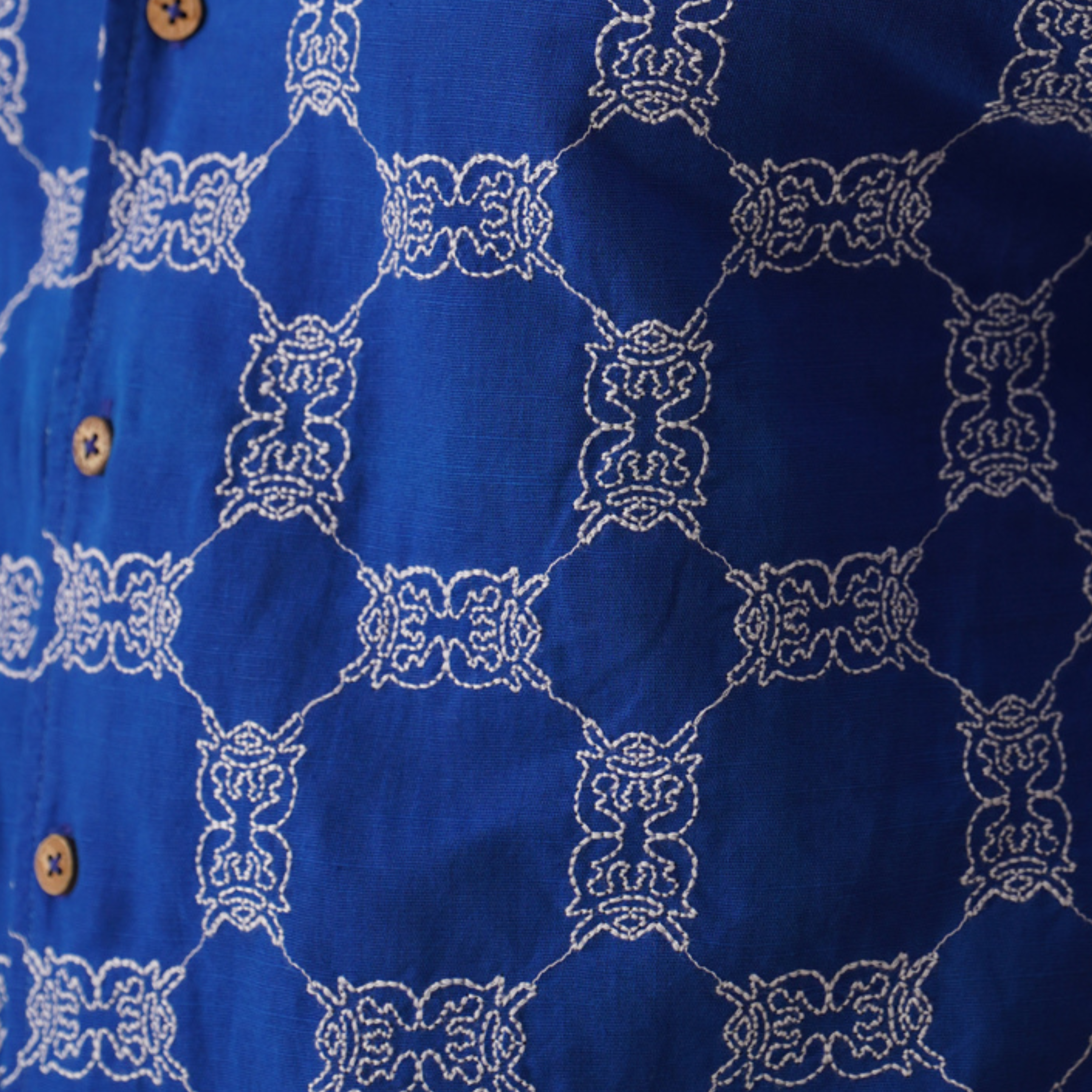 Knotty Krabs (Linen) Co-ord Set - Deep Sea (Blue)