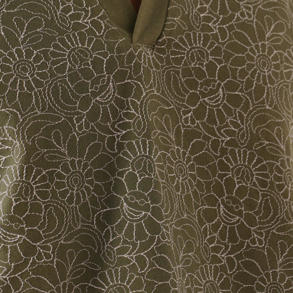 Shady Blooms Cotton Knit T-Shirt (Yellow)